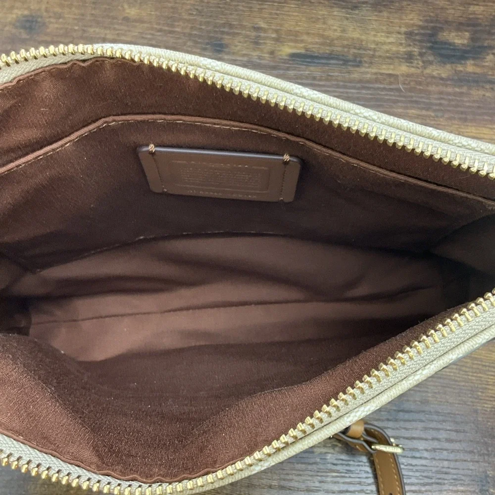 Coach Rowan File Bag In Signature Canvas Light Khaki Light Saddle CS192 Purse